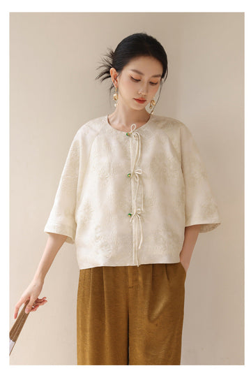 Nyla Luxe Mood Qipao Cheongsam Top